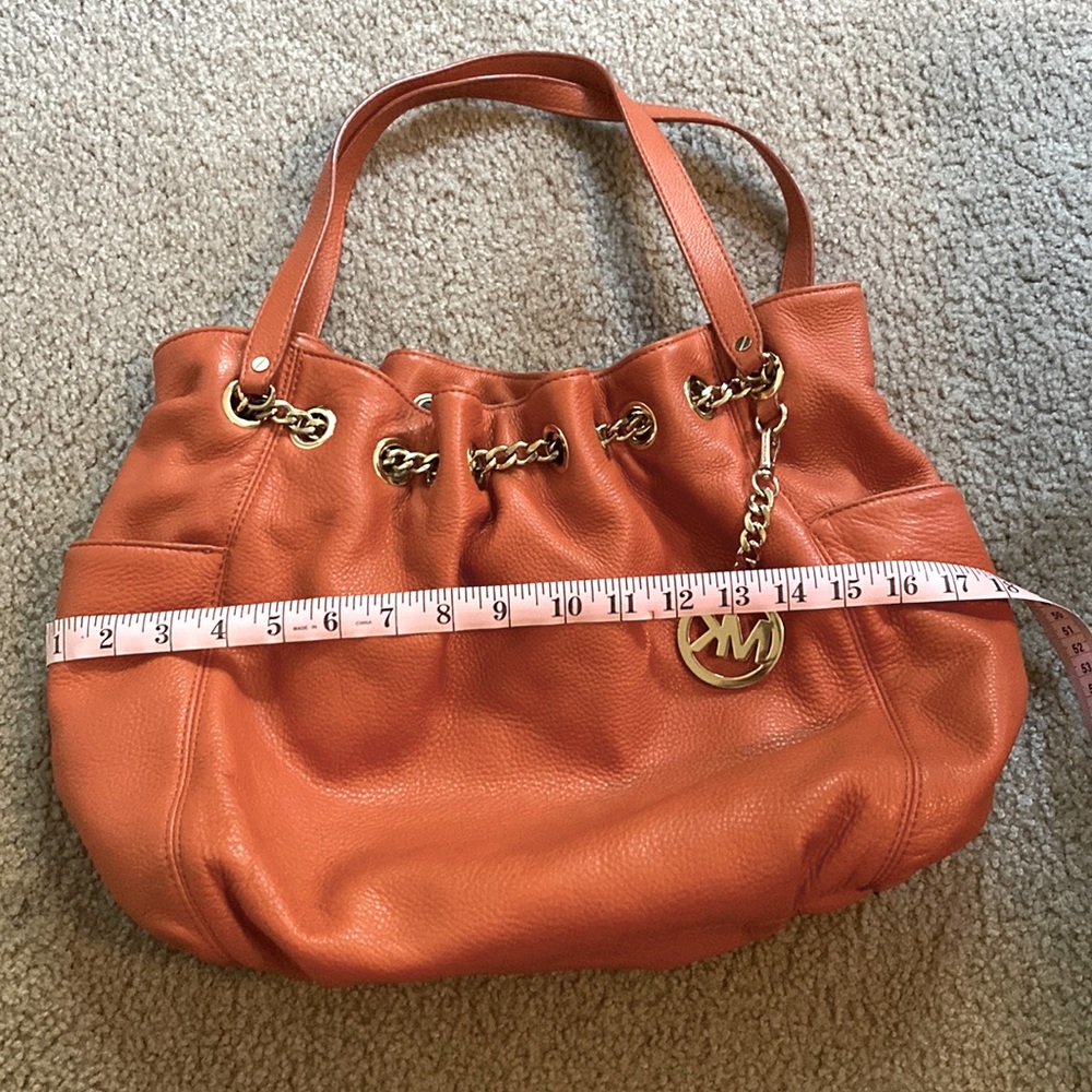 Michael Kors orange shoulder bag